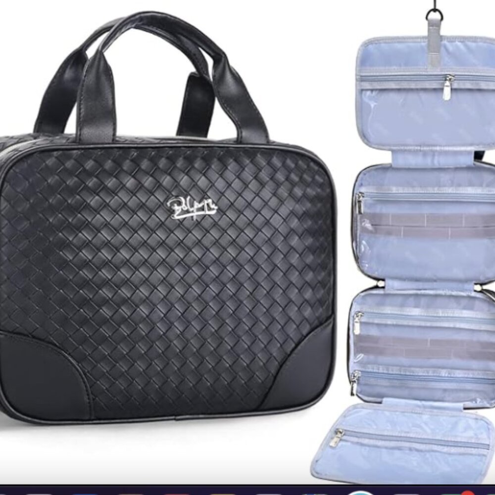BOYATU Travel Toiletry Bag Hanging Makeup Bag: Large Capacity Organizer